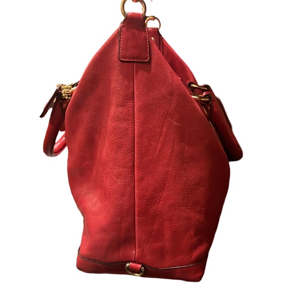 Coach Vintage Madison Sabrina Satchel Deep Pink Red Handbag Shoulder Bag Purse - Picture 9 of 14